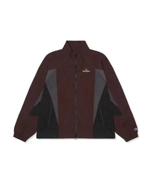 [CHAMPION] Track Logo Colorblock Track Jacket Brown / 트랙 로고 컬러블록 트랙재킷 Brown