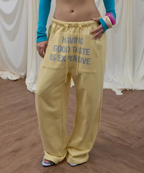 [EYEER] Pouch Pocket Sweatpants - Yellow