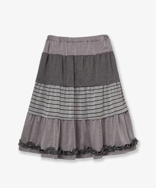 [AEAE] TIERED FRILL SKIRT [GREY]