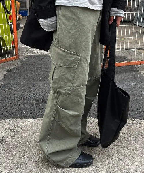[DIVEIN] [DIVEIN X MOOMINSEO] WASHED VERN CARGO PANTS (KHAKI) / [DIVEIN X 무민서] WASHED VERN CARGO PANTS (KHAKI)
