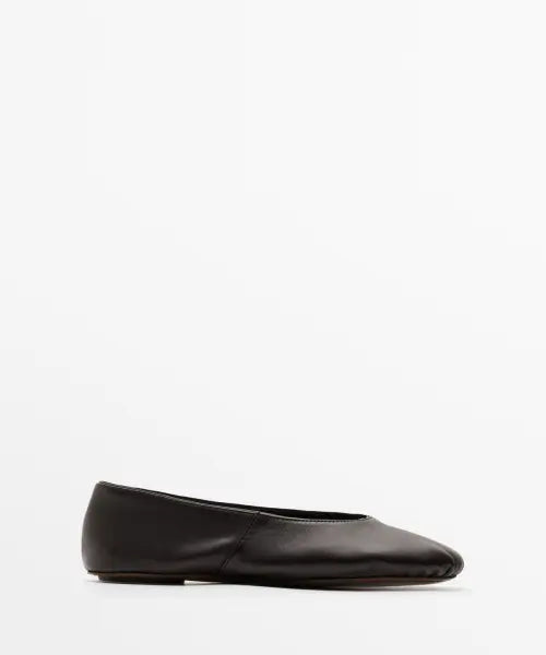 [MASSIMO DUTTI] Soft Leather Ballerina Flats / 소프트 레더 발레리나 슈즈