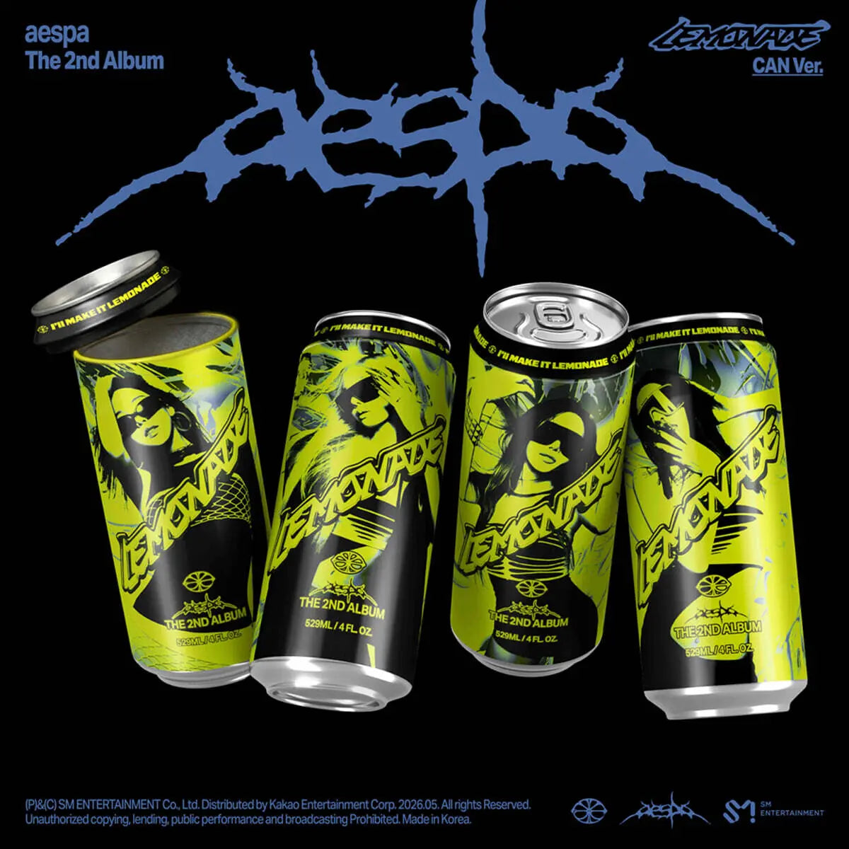 [aespa] aespa - 2nd Album: LEMONADE (CAN Ver.) / 에스파 (aespa) - 2집 : LEMONADE [CAN Ver.][4종 중 1종 랜덤발송]
