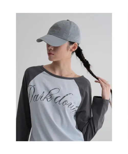 [8SECONDS] Big Lettering Raglan Jersey Top - Blue / 빅레터링 래글런 저지탑  블루