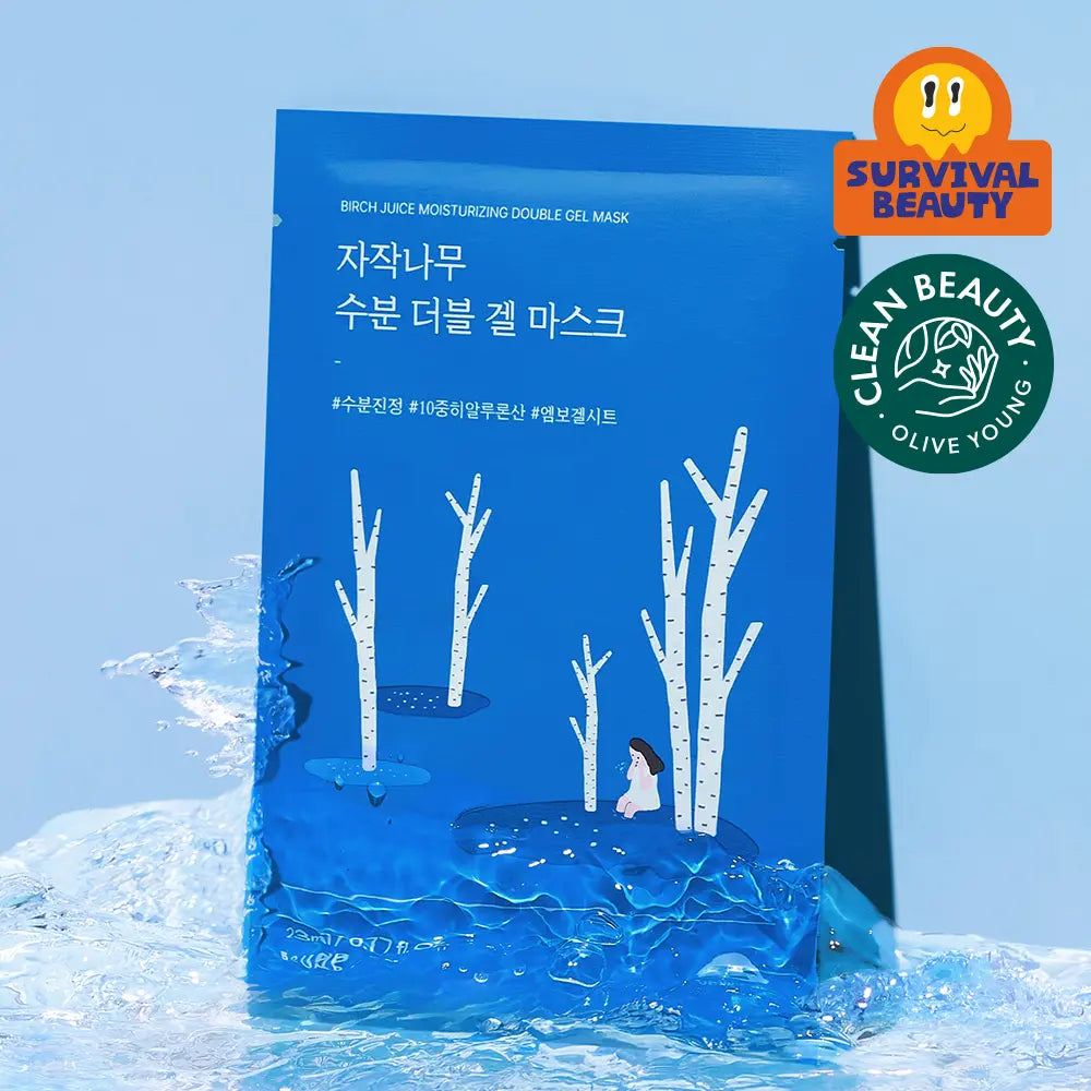 [Round Lab] Round Lab Birch Juice Moisturizing Double Gel Mask 1 Sheet / [즉각수분/밀착케어] 라운드랩 자작나무 수분 더블 겔 마스크 1매