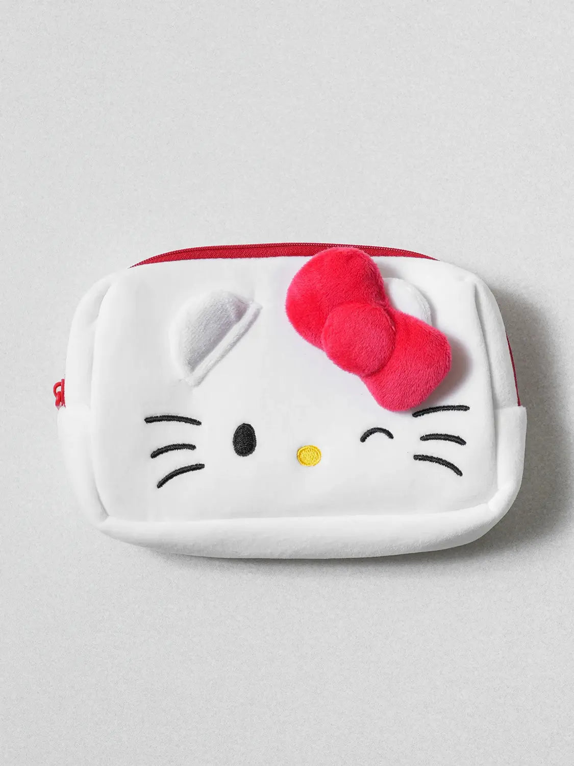 [DAISO] Hello Kitty Face Plush Pouch / 헬로키티 얼굴 봉제 파우치