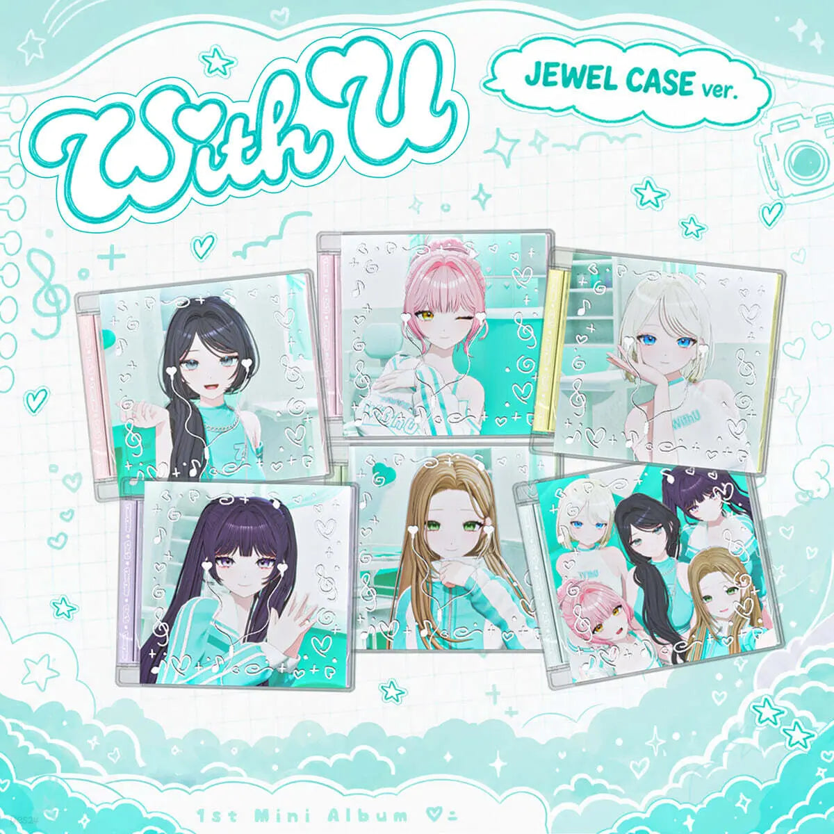 [Jewel Case ver.] MW:MEU - Mini Album Vol. 1 With U (Jewel Case Ver.) [6-Set] / MW:MEU (뮤) - 미니 1집 With U (Jewel Case ver.)[6종 SET]