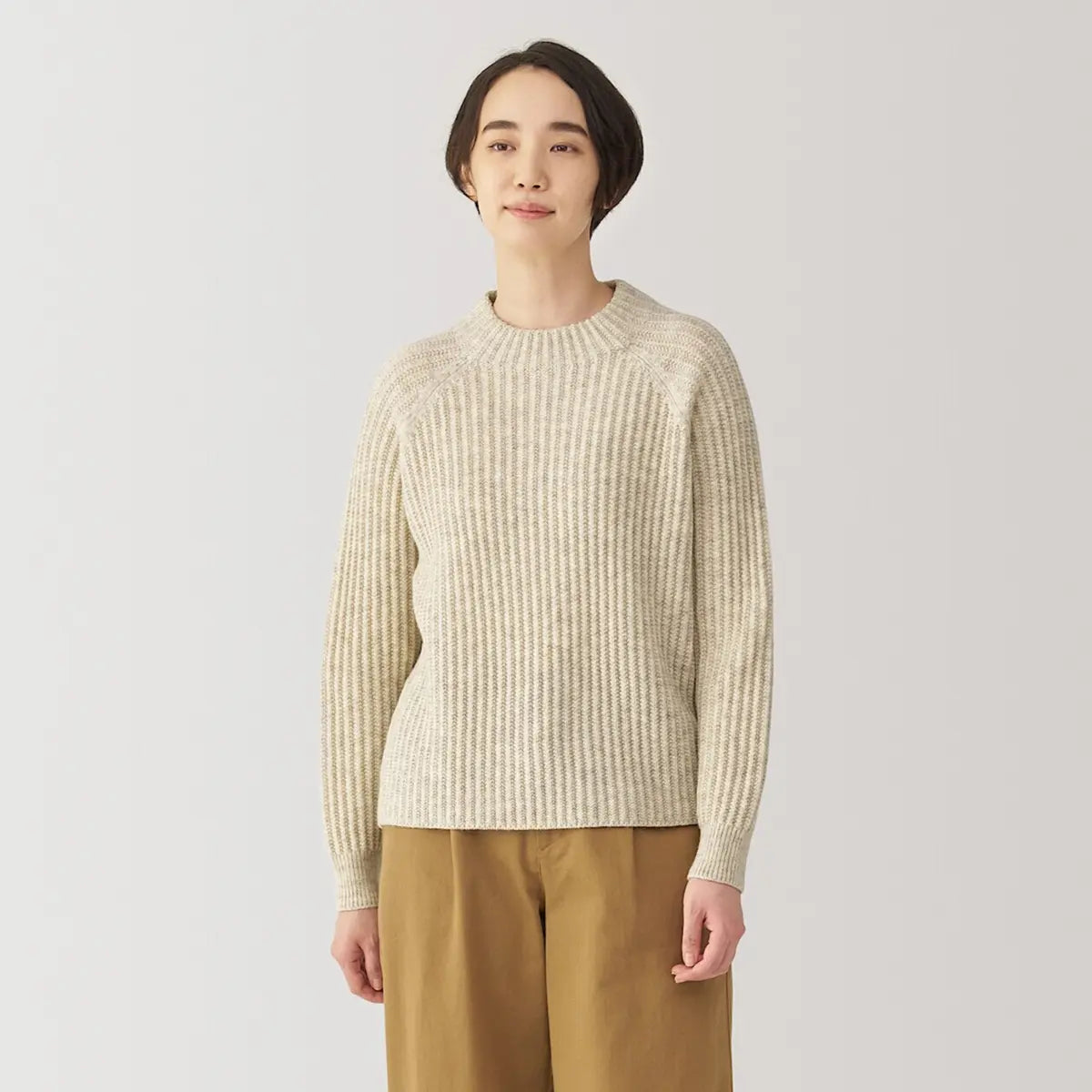 [MUJI] Andes Wool Mock Neck Sweater / 안데스 울 모크넥 스웨터