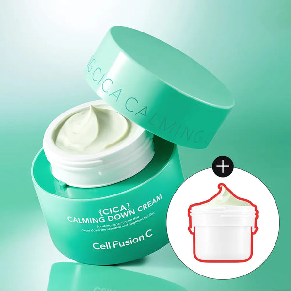 [Cell Fusion C] Cell Fusion C Post Alpha Cica Calming Down Cream 50ml (Set + 50ml Refill) / [민감피부진정/쿨링수분크림] 셀퓨전씨 포스트 알파 시카 카밍 다운 크림 50ml 기획 (+50ml 리필)