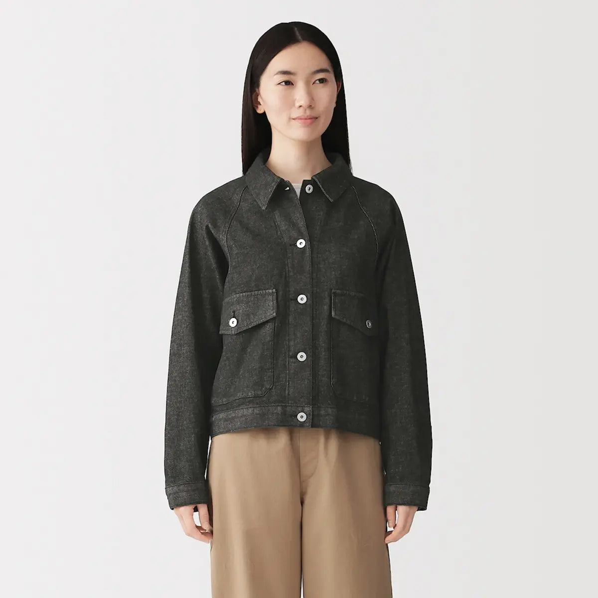 [MUJI] K-Pop Blend Denim Jacket / 케이폭 혼방 데님 재킷
