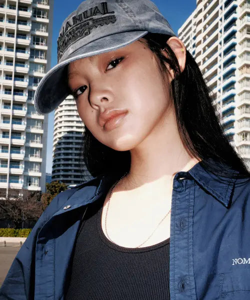 [NOMANUAL] NM WASHED AZTEC BALL CAP - WASHED CHARCOAL