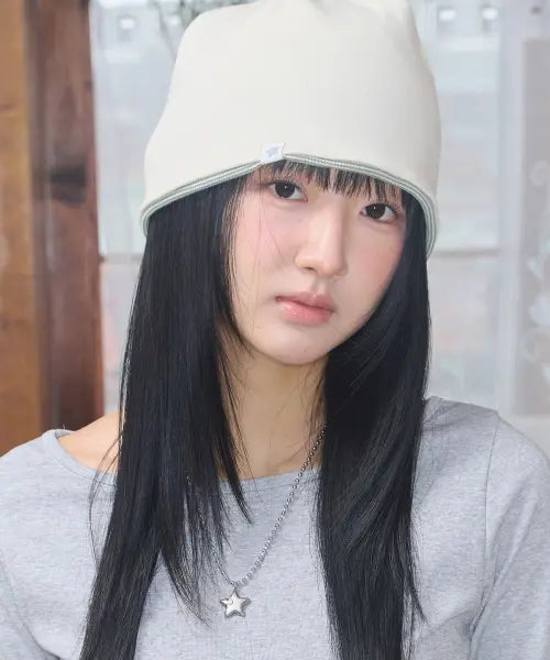 [KIIBI] Cozy Stripe Reversible Beanie - Green / cozy stripe reversible beanie green