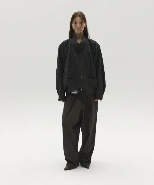 [LCDC™] STRUCTURED HEM BLOUSON JACKET (GREY)
