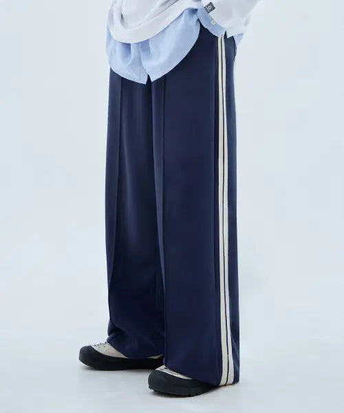 [ALVINCLO] Solid Pin-Tuck Semi-Wide Track Pants DLX3114 (4COLOR) / 무지 핀턱 세미 와이드 트랙 팬츠 DLX3114 (4COLOR)