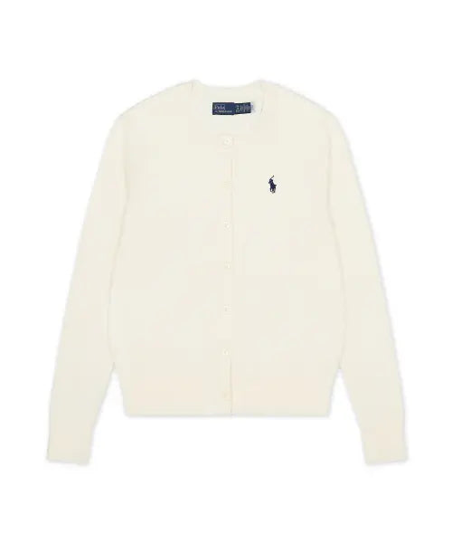 [POLO RALPH LAUREN] CARDIGAN-LONG SLEEVE-CARDIGAN 2/50 PIMA COTTON-NATURAL-101 / 코튼 크루넥 카디건-내추럴