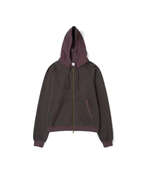 [THE COLDEST MOMENT] TCM Colorblock Hooded Zip-Up (Dark Brown)