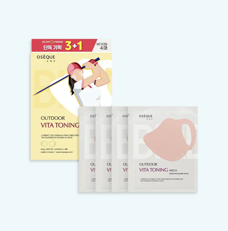 [Oseque] Ozeque Outdoor Vitatoning Patch Buddy Type 3 Sheets (+1 Sheet Gift Set) / [단독기획] 오제끄 아웃도어 비타토닝 패치 버디형 3매 (+1매 증정기획)