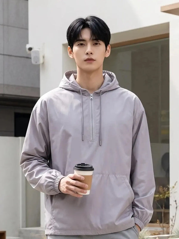 [DAISO] Hoodie Anorak XL Grey / 후디 아노락 XL 그레이