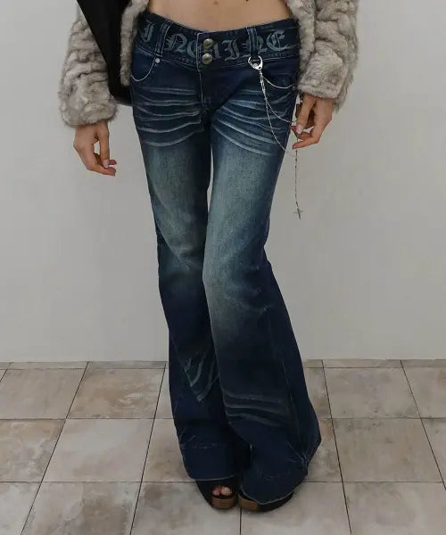 [SCULPTOR] Confession Chain Denim Mid Blue