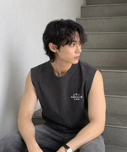 [FRONT ARCHIVE LAB] FL_FRT_COOLCOTTON_SLEEVELESS_CHARCOAL / FRT 쿨 코튼 슬리브리스 [차콜]