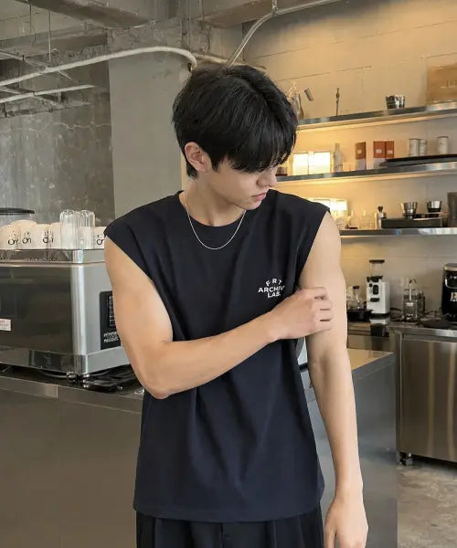 [FRONT ARCHIVE LAB] FL_FRT_COOLCOTTON_SLEEVELESS_BLACK / FRT 쿨 코튼 슬리브리스 [블랙]