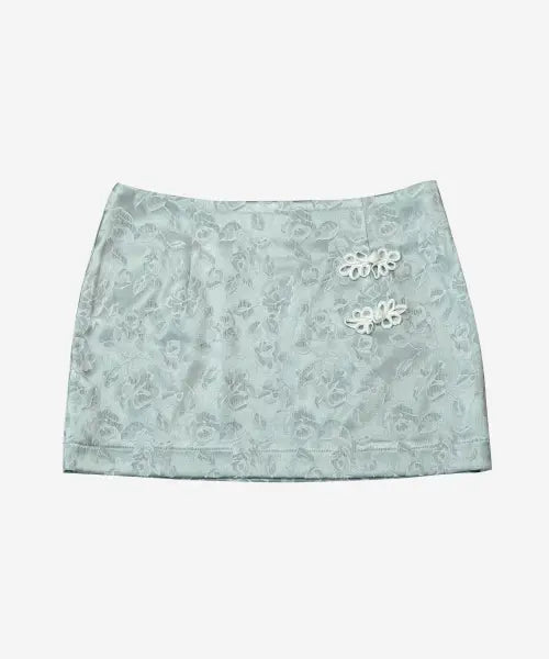 [DARLING, YOU'RE BAD] Knotted Satin Mini Skirt #Ook / Knotted Satin Mini Skirt #Ook(玉)