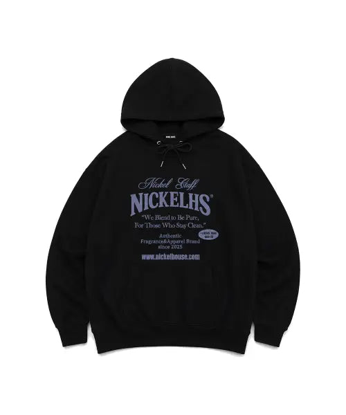 [NICKEL HOUSE] NICKEL STAFF HOODIE_BLACK / 닉켈 스태프 후드티 블랙