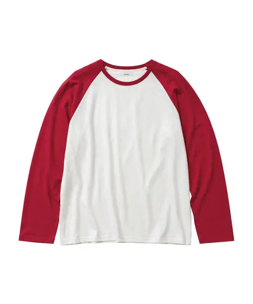 [BRENSON] Slub Over Layer Raglan T-shirt (Red) / 슬럽 오버 레이어 레글런 티셔츠 ( 레드 )