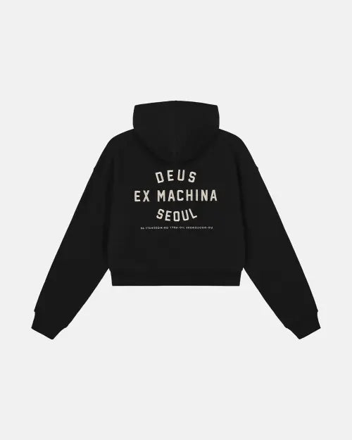 [DEUS EX MACHINA] W. Seoul College Address Zip Hoodie - Black / W. Seoul College Address Zip Hoodie_Black