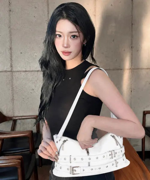 [LUVISTRUE] SY ROSE BELT SHOULDER BAG(WHITE)