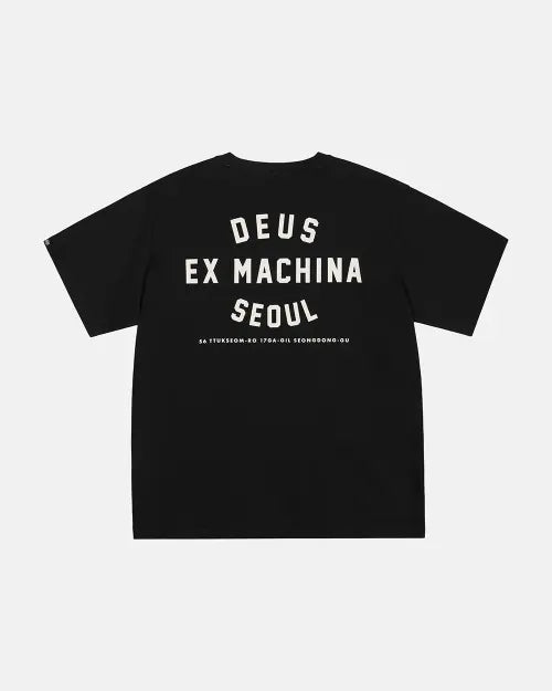 [DEUS EX MACHINA] Seoul College Address Tee_Black