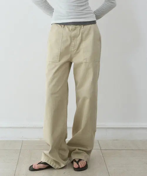 [POSZER] Fatigue Dyeing Denim Pants (Beige) / 퍼티그 다잉 데님 팬츠 (베이지)
