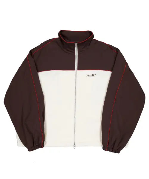 [FRANTICSERVICE] Classic trim windbreaker jacket - Brown / 클래식 트리밍 윈드브레이커 - 브라운