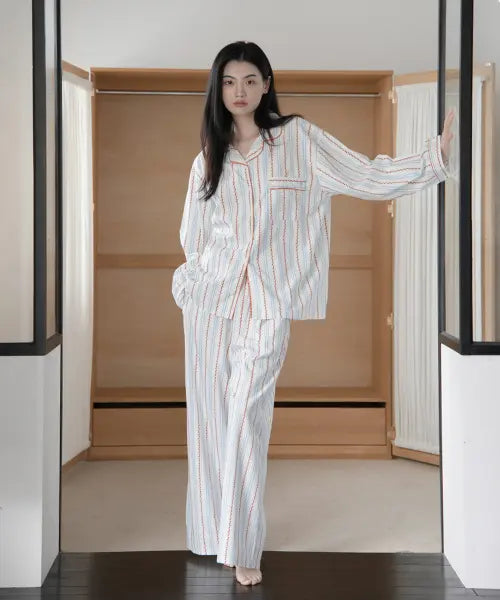 [OFFHOUR OBJET] Pauline Hesp Modal Long Sleeve Pajama Set / 폴린느 히솝 모달 긴팔 잠옷 세트