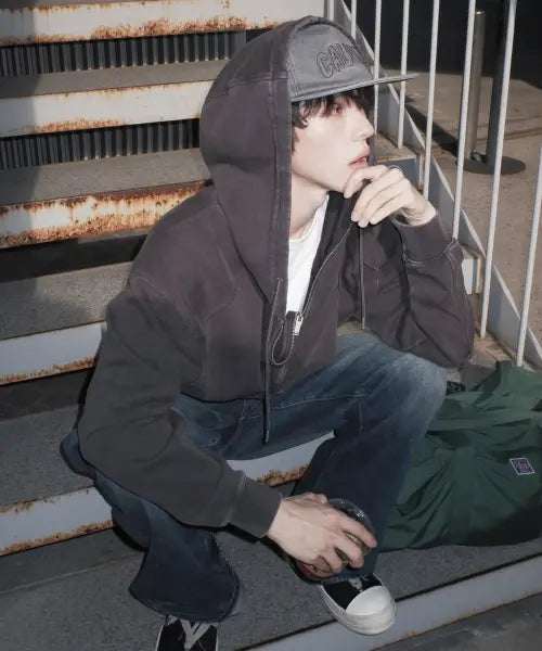 [CALVIN KLEIN JEANS] Off Duty Relax Heavy Terry Full-Zip Hoodie Zip Up A4RH282G YZ3 / 오프듀티 릴렉스 헤비 테리 풀집업 후드집업 A4RH282G YZ3