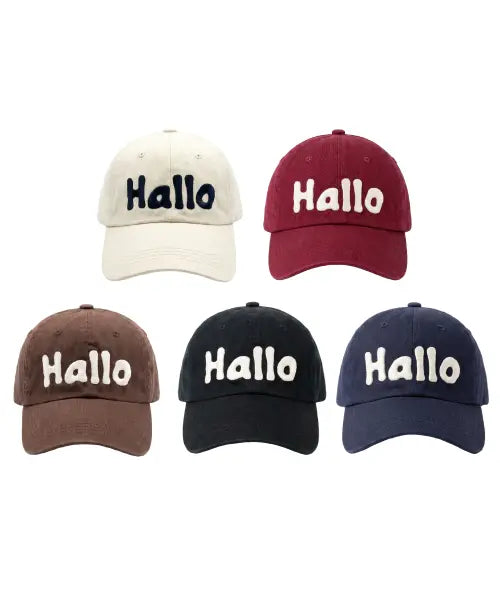 [DUMARO] Hallo Cotton Ball Cap (5Colors) / 할로 코튼 볼캡 (5색상)