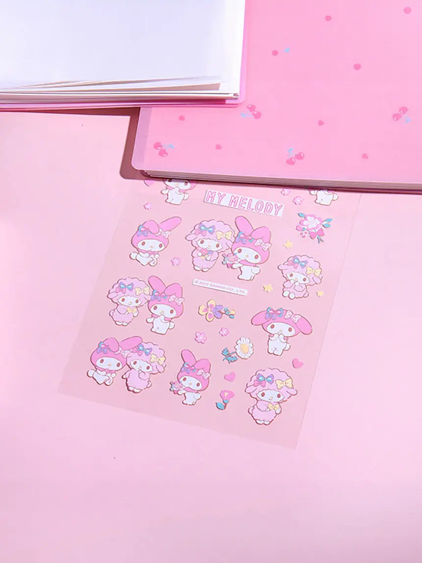 [DAISO] My Melody Upoji Sticker Set (3 sheets) / 마이멜로디 유포지 스티커 3매입