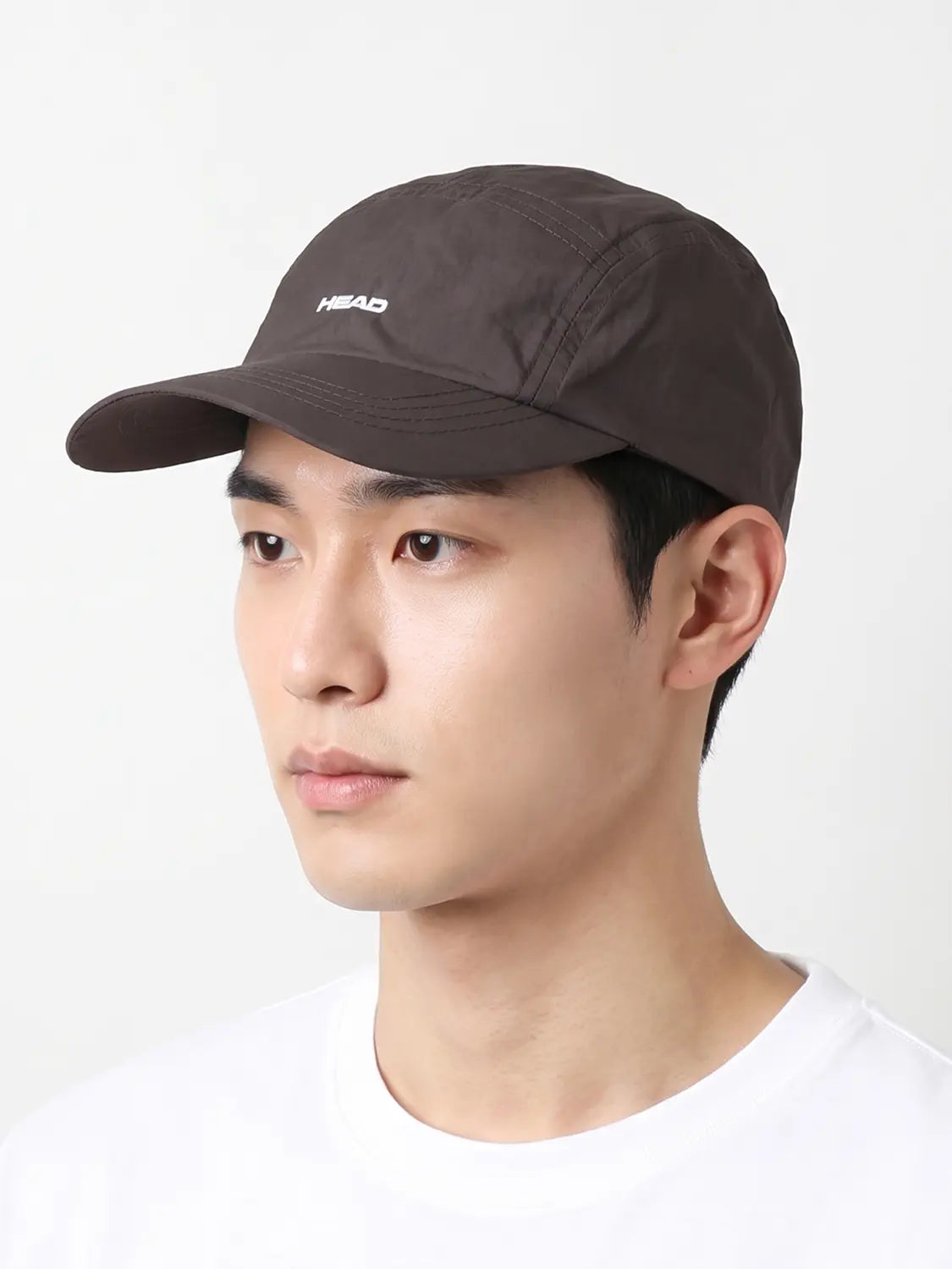 [DAISO] HEAD Nylon Lightweight Running Ball Cap - Brown / HEAD 나일론 경량 러닝 볼캡 브라운