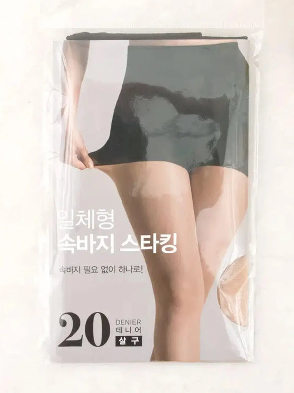 [DAISO] 20D Apricot Slips Stockings / 속바지 스타킹 20D 살구
