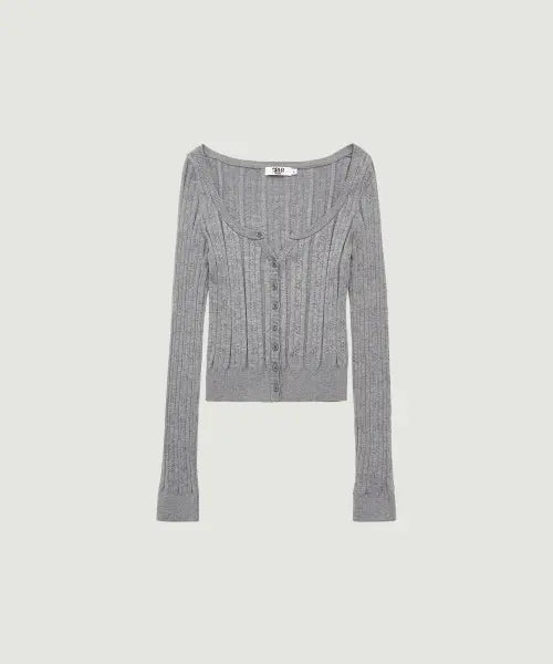 [GROVE] NADINE CARDIGAN (GRAY)