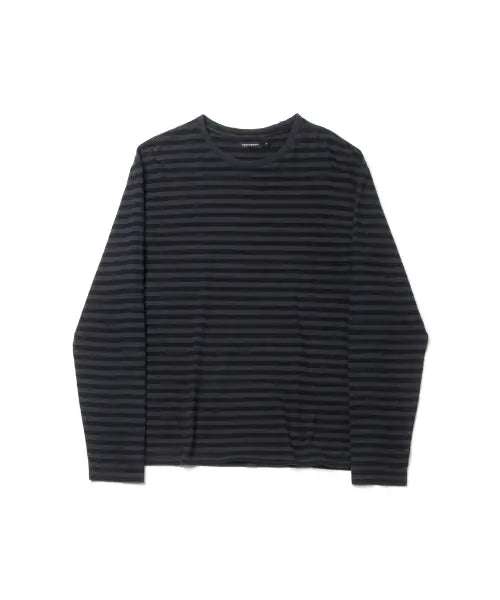 [HATCHINGROOM] VTG Striped Tee - Dyed Blue/Black / VTG Stripe Tee Dyed Blue Black