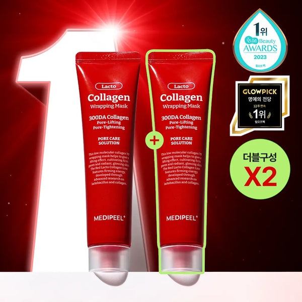 [MEDI-PEEL] Medi-Peel Red Lacto Collagen Wrapping Mask 70ml (Special Double Set) / [원조물광] 메디필 레드 락토 콜라겐 랩핑 마스크 70ml (+70ml 더블 기획)
