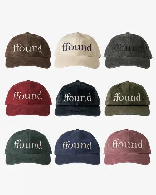 [HUMAN N CAT] FFOUND2 WASHED VINTAGE BALL CAP (9COLOR) / 파운드2 워시드 빈티지 볼캡 (9색상)