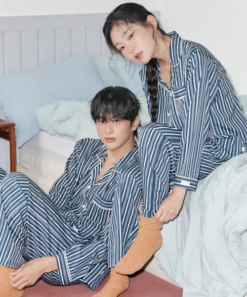 [OFFHOUR] Raise Night Long Sleeve Pajama Set (2 Set) / [2SET] 레이즈나잇 긴팔 잠옷 세트