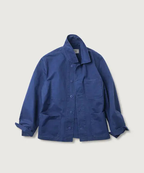 [MOOD INSIDE] Washed French Work Jacket_Blue / 워시드 프렌치 워크 자켓_Blue