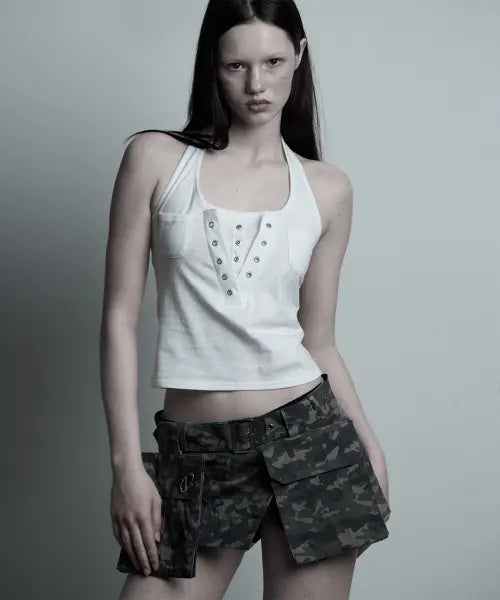 [ILLIO] White Cathy halter top