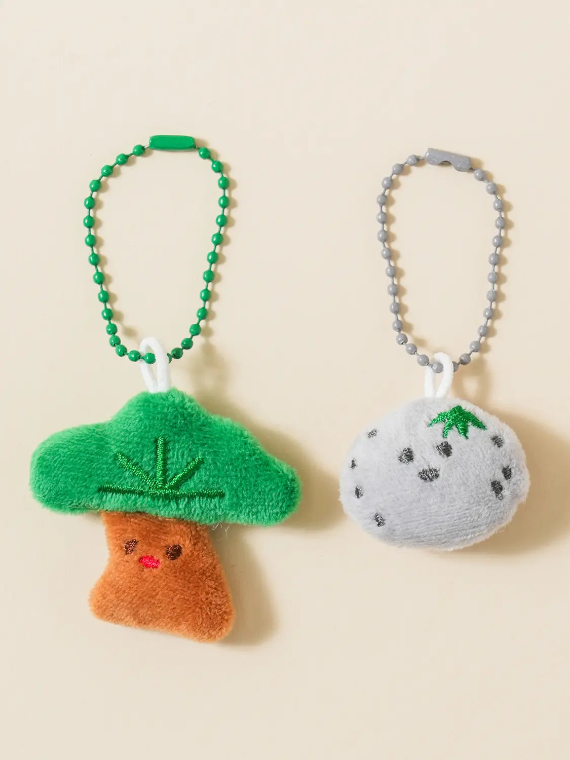 [DAISO] Traditional Pine & Stone Keyring Set (2 pcs) / 전통의멋 봉제 키링 2개입 소나무＆돌