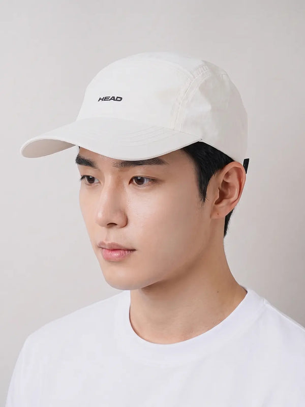 [DAISO] HEAD Nylon Lightweight Running Cap - Ivory / HEAD 나일론 경량 러닝 볼캡 아이보리
