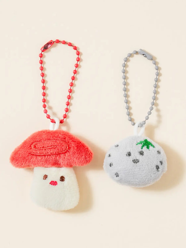 [DAISO] Traditional Korean Knot Keychain Set (2 pcs) / 전통의멋 봉제 키링 2개입 불로초＆돌