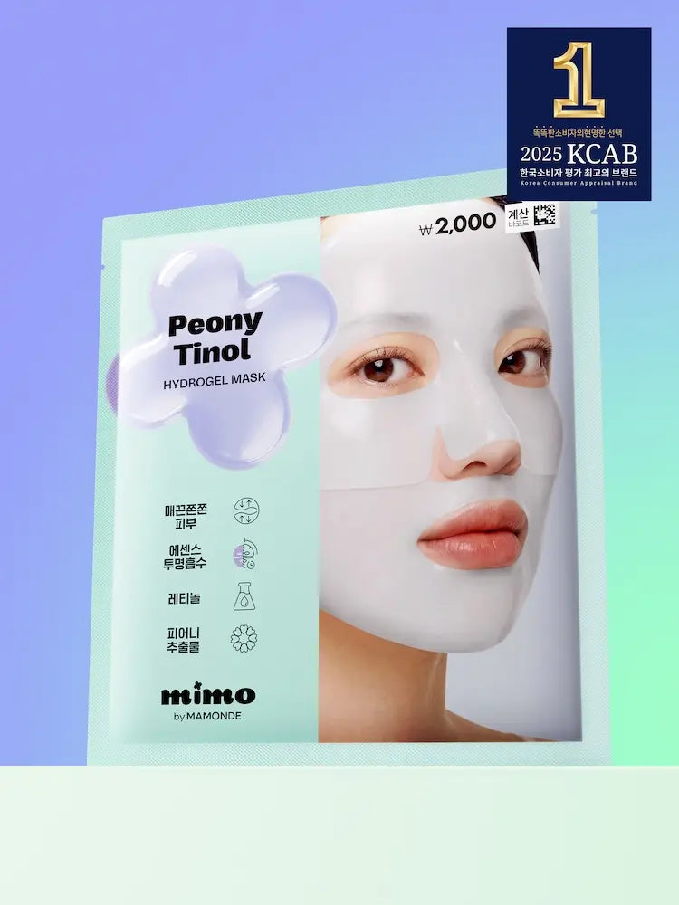 [Mimo By Mamonde] Mimo by Mamonde Peonitynol Hydrogel Mask 1 sheet / [수분보송]미모 바이 마몽드 피어니티놀 하이드로겔 마스크 1매입