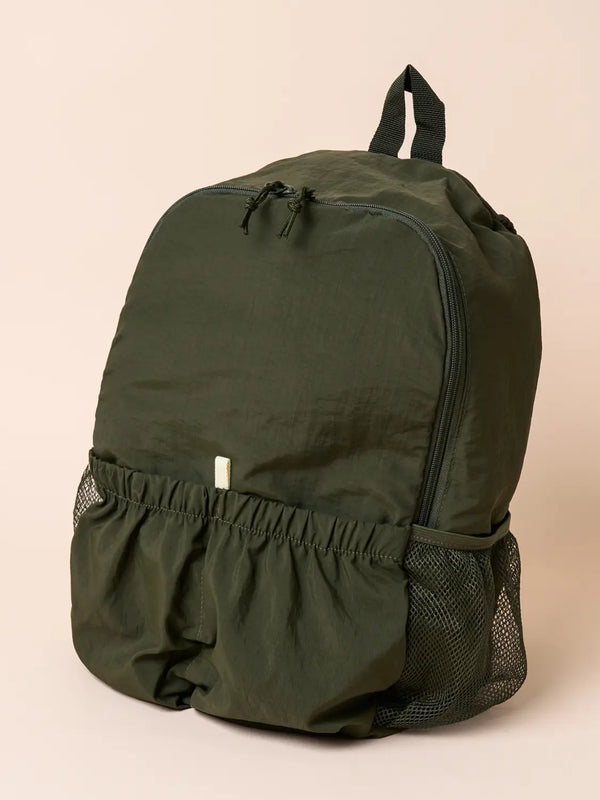 [DAISO] Foldable Pocket Backpack - Khaki / 가을이왔어요 접이식 포켓 백팩 카키